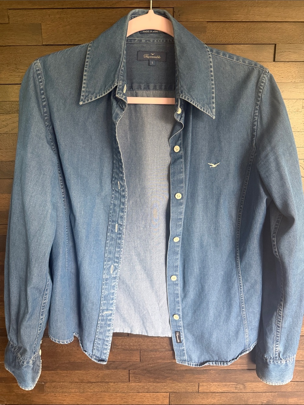 Faconnable Light Blue Denim Button-Up Shirt